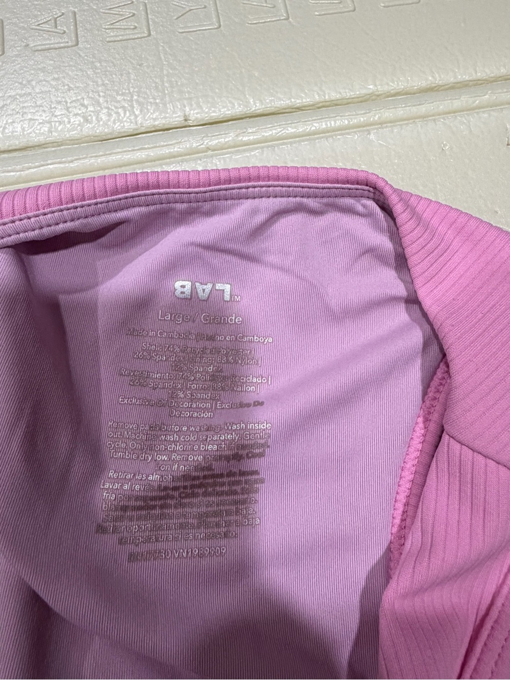 JoyLab Lace-Up High-Waist Leggings and Crop Tank in Pink - Picture 2 of 3